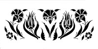 Stencil Tulip Border - 15 x 30 cm