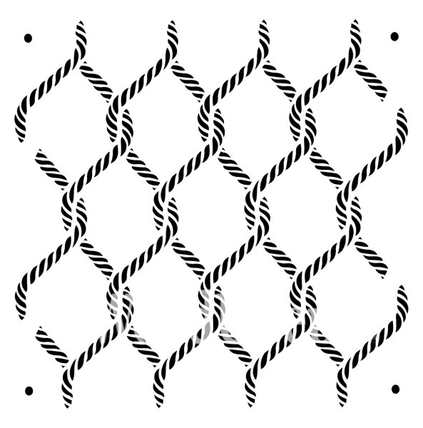 Stencil Posh Knots - 60 x 60 cm