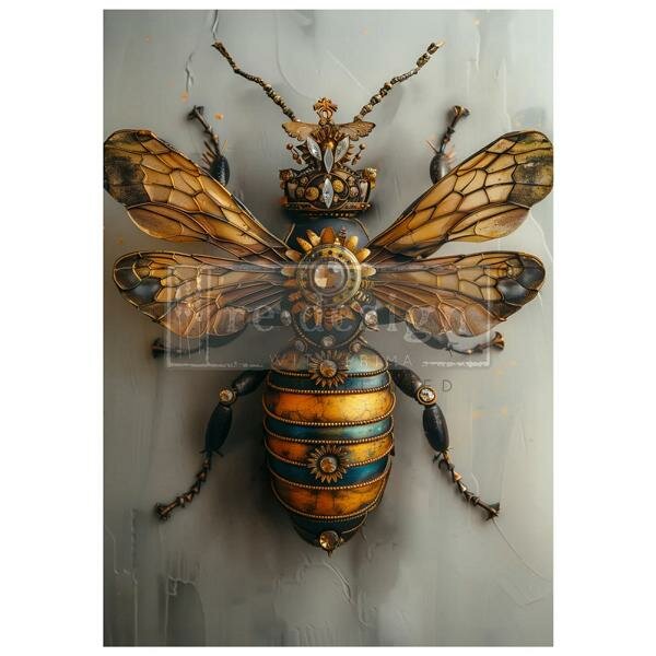 Redesign With Prima® Decoupage Fiber Paper "Gearspring Honeybee"