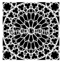 Stencil Stone Rosette - 40 x 40 cm